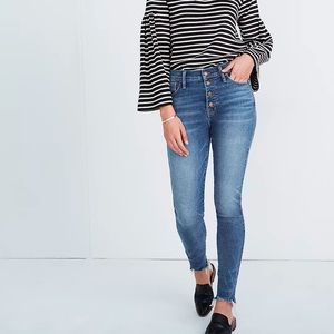 Madewell High-Rise Skinny Jeans w/ Button-Front
